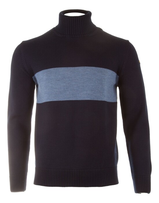 Paul & Shark Turtleneck Body Stripe Pullover Navy-Blue