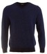 Paul & Shark Two-Tone Cool-Touch Barley Grain Wool V-Neck Pullover Blue