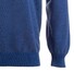 Paul & Shark Two-Tone Cool-Touch Barley Grain Wool V-Neck Pullover Mid Blue