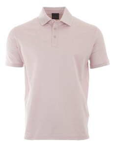 Paul & Shark Two Tone Cotton Piqué Polo Licht Roze