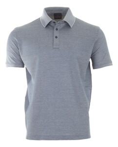 Paul & Shark Two Tone Cotton Piqué Poloshirt Mid Blue