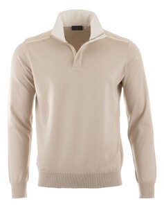 Paul & Shark Typhoon Platinum Cotton Blend XSoft Half Zip Pullover Beige