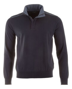 Paul & Shark Typhoon Platinum Cotton Blend XSoft Half Zip Trui Donker Blauw