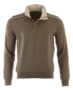 Paul & Shark Typhoon Platinum Cotton Blend XSoft Half Zip Trui Musk Green