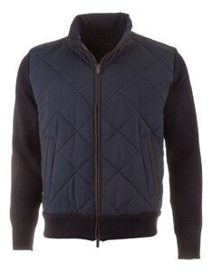 Paul & Shark Typhoon Platinum Sofft Cool Touch Wool Full Zip Cardigan Dark Evening Blue