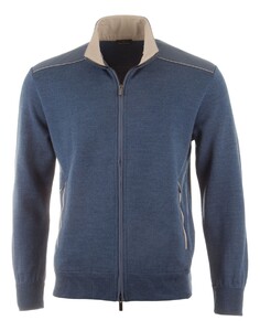 Paul & Shark Typhoon Platinum Soft Cool Touch Wool Full Zip Vest Vintage Indigo