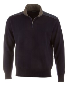 Paul & Shark Typhoon Platinum Soft Cool Touch Wool Half Zip Pullover Dark Evening Blue