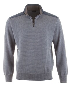Paul & Shark Typhoon Platinum Soft Cool Touch Wool Half Zip Pullover Vapor Blue
