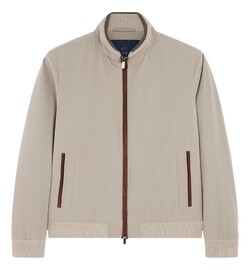Paul & Shark Typhoon Re-4X4 Stretch Bomber Suede Contrasts Jack Beige