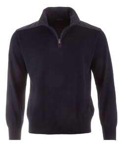 Paul & Shark Typhoon Re4x4 Soft Cool Touch Wool Half Zip Trui Donker Blauw