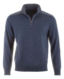 Paul & Shark Typhoon Re4x4 Soft Cool Touch Wool Half Zip Trui Vintage Indigo