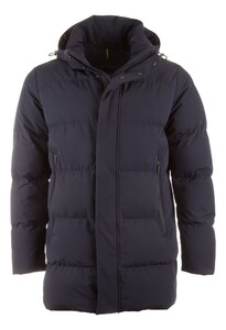 Paul & Shark Typhoon Re4x4 Stretch Re-Goose Down Parka With Shark Fin Jack Dark Evening Blue