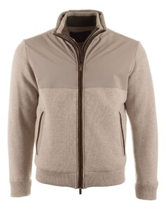 Paul & Shark Typhoon Re4x4 Suede Wool Cashmere Full Zip Vest Beige