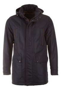 Paul & Shark Typhoon Twill Parka Save the Sea Fur Lining Jack Navy