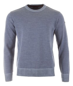 Paul & Shark Wool Crewneck Contrasting Trim Trui Airforce Blue