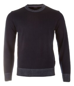 Paul & Shark Wool Crewneck Contrasting Trim Trui Navy