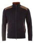 Paul & Shark Wool Full Zip Velvet Contrasts Cardigan Navy