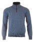 Paul & Shark Wool Half Zip Classic Shark Trim Trui Airforce Blue