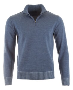 Paul & Shark Wool Half Zip Contrasting Trim Pullover Airforce Blue