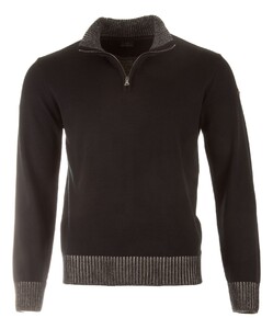 Paul & Shark Wool Half Zip Contrasting Trim Pullover Black