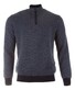 Paul & Shark Wool Half Zip Fine Diamond Pattern Trui Navy-Blauw