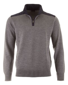 Paul & Shark Wool Half Zip Typhoon 4x4 Contrasts Trui Midden Grijs