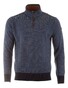 Paul & Shark Wool Half Zip Velours Contrast Pullover Blue