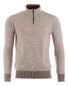 Paul & Shark Wool Half Zip Velours Contrast Pullover Driftwood