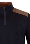 Paul & Shark Wool Half Zip Velvet Contrasts Pullover Navy