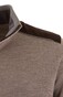 Paul & Shark Wool Half Zip Velvet Contrasts Trui Driftwood