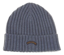 Paul & Shark Wool Moon Badge Beanie Muts Airforce Blue