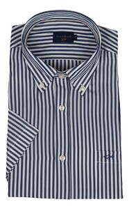 Paul & Shark Xsoft Lyocell Stripe Overhemd Donker Blauw
