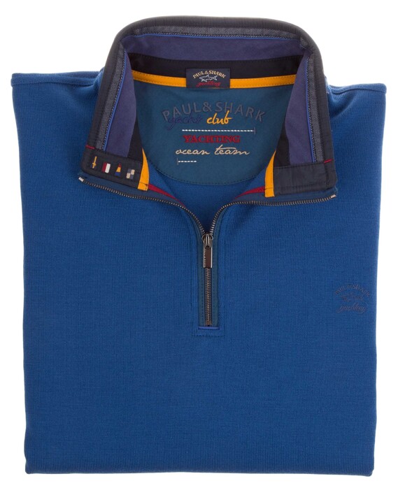 Paul & Shark Yacht Club Ocean Team Sweater Pullover Cobalt Melange