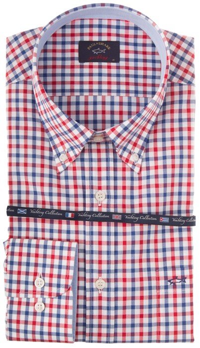 Paul & Shark Yachting Square Shirt Blue-Red