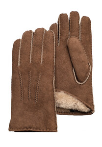 Pearlwood North New Zealand Sheep Fur Handschoenen Tobacco