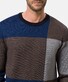 Pierre Cardin Block Structure Knit Pullover Navy
