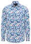 Pierre Cardin Bold Fantasy Paisley Floral Pattern Shirt Blue-White