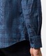 Pierre Cardin Button Down Check Corduroy Overhemd Donker Blauw