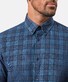 Pierre Cardin Button Down Check Corduroy Overhemd Donker Blauw