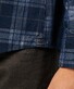 Pierre Cardin Button Down Denim Academy Check Shirt Dark Evening Blue