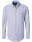 Pierre Cardin Button Under Micro Contrast Shirt Blue-White