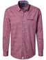 Pierre Cardin Button Under Shirt Overhemd Donker Rood Melange