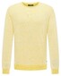 Pierre Cardin Cotton Linen Mix Faux Uni Round Neck Pullover Flash Yellow