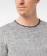 Pierre Cardin Cotton Linen Mix Faux Uni Round Neck Pullover Urban Grey