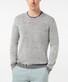 Pierre Cardin Cotton Linen Mix Faux Uni Round Neck Pullover Urban Grey