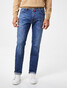 Pierre Cardin Deauville Jeans Used Washed Donker Blauw Melange