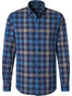 Pierre Cardin Denim Academy Check Overhemd Blauw-Beige