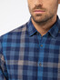 Pierre Cardin Denim Academy Check Shirt Blue-Beige