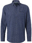 Pierre Cardin Denim Academy Mini Paisley Overhemd Blauw-Wit