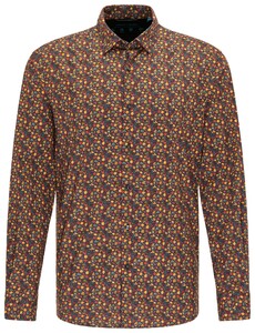 Pierre Cardin Fantasy All Over Pattern Shirt Red-Yellow